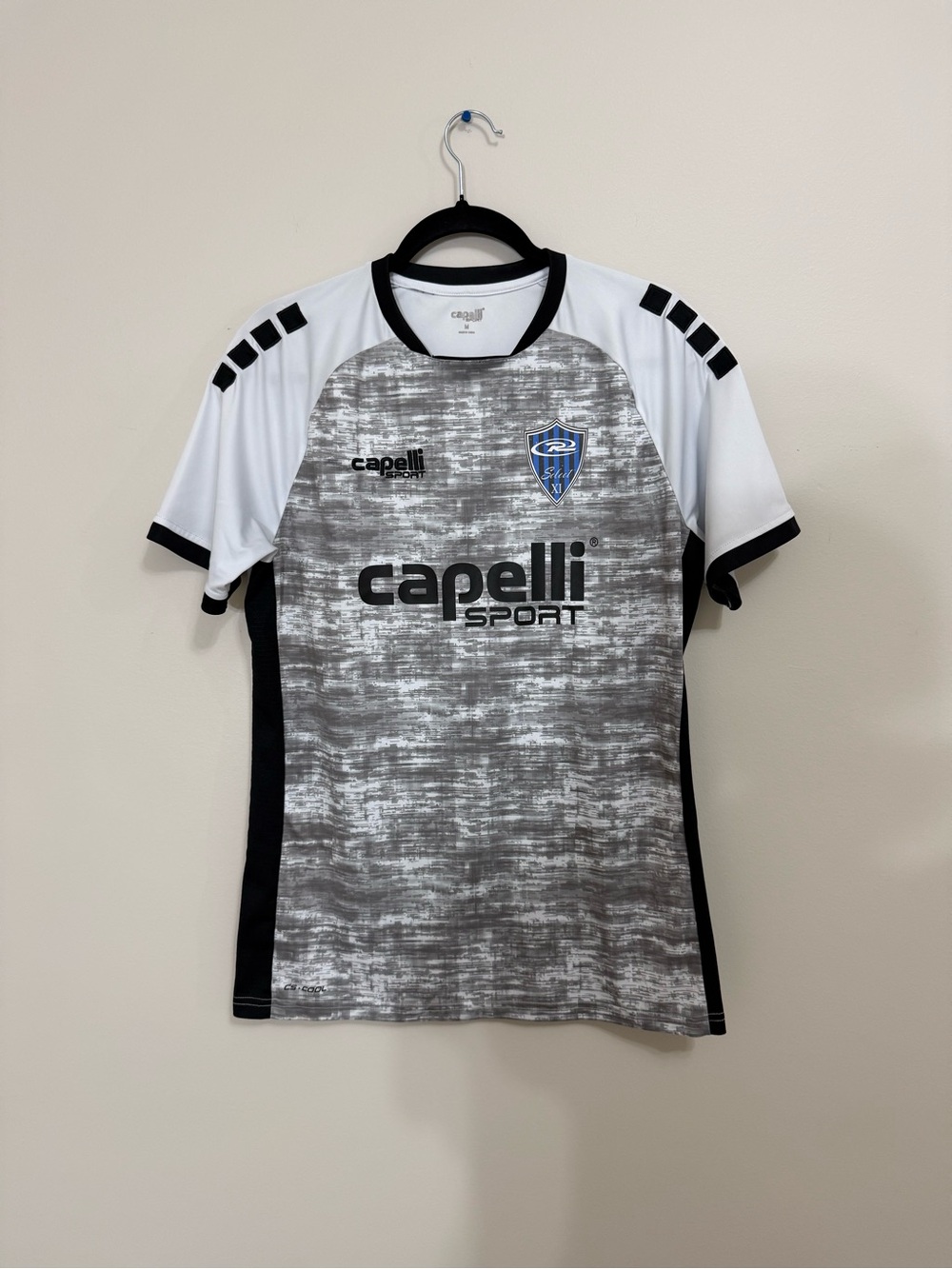 Capelli Sport Mens CS-Cool Soccer Jersey Gray Short Sleeve Training Shirt Size M